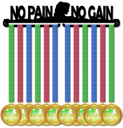 Sports Medal Holder - NO PAIN NO GAIN woman design